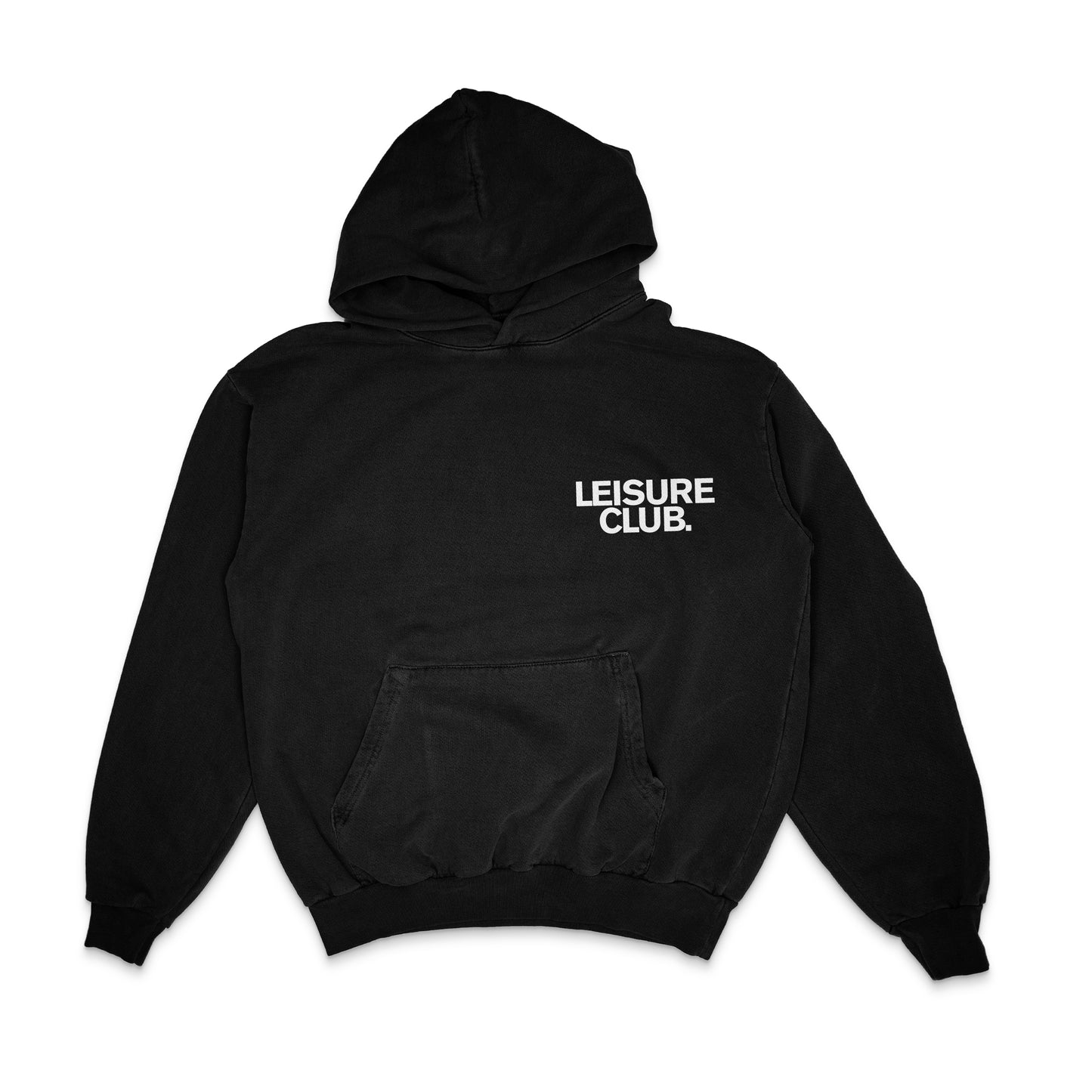 LEISURE CLUB HOODIE BLK/WHT