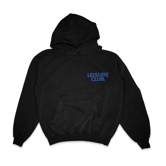 LEISURE CLUB HOODIE BLK/RYL