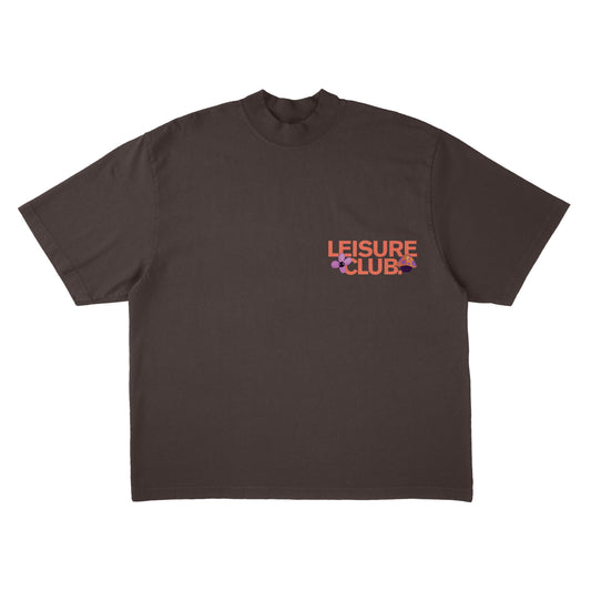 LEISURE CLUB OVERSIZE TSHIRT BROWN