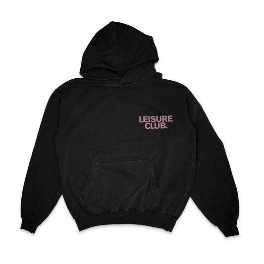 LEISURE CLUB HOODIE BLK/LAV