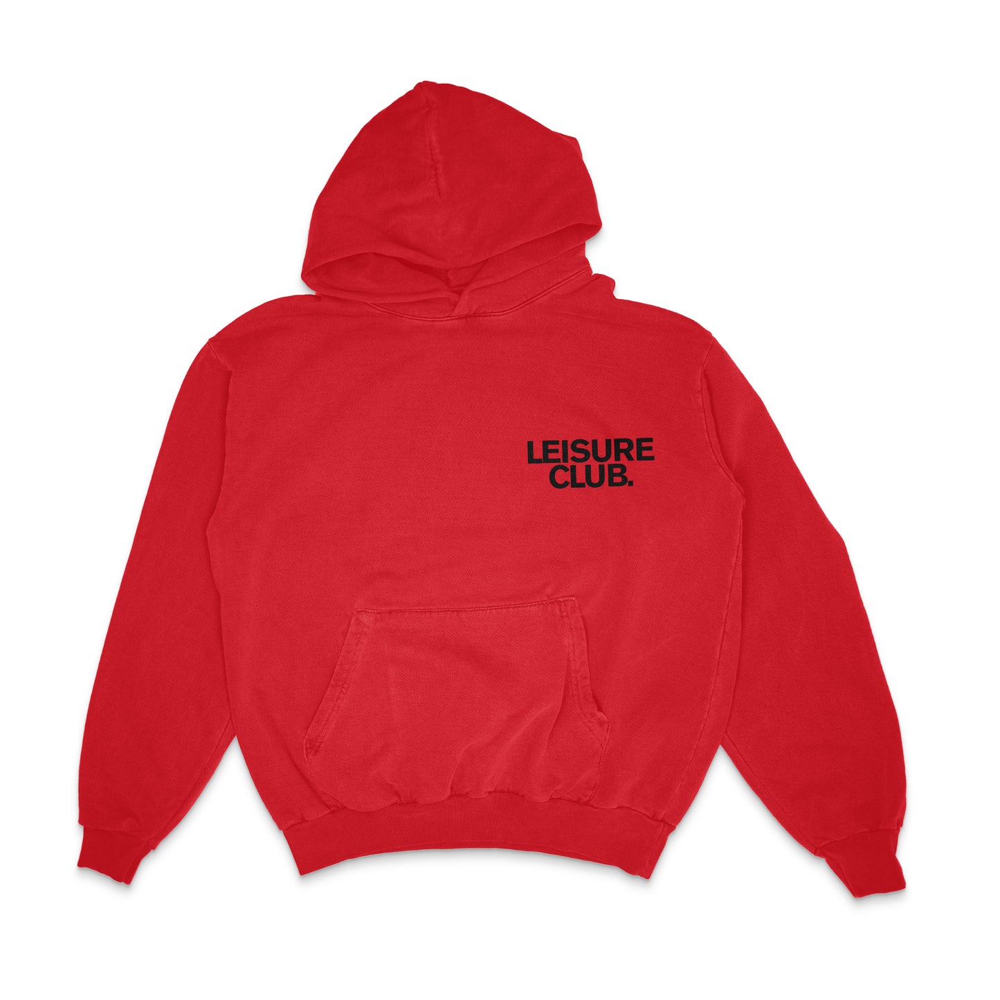 LEISURE CLUB HOODIE RED\BLK